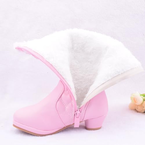 Girls Riding Boots Knee High Boots Flat Heel Mid Calf Boot Shoes Cowgirl Boots Cowboy Boots for Girls Kids Toddler4