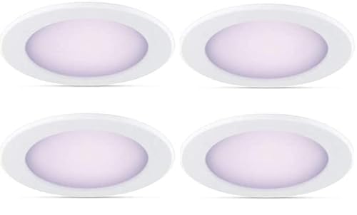 PHILIPS Color and Tunable White 5/6 in. LED 65W Equivalent Dimmable Smart Wi-Fi Wiz Connected Recessed Downlight Kit (4-Pack)