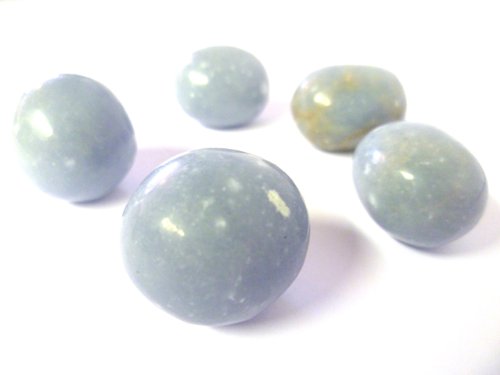 Tumbled Angelite Angelic Reiki Tumble Stone - A Grade Quality Crystal - Helps you connect with angels - Free Postage!