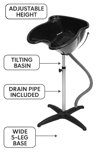 Image of Portable Shampoo Standy | Adjustable Foldable Hair Washing Basin | Portable Hair Wash Sink for Home, Salon, Elderly, Travel | Easy to Use & Clean