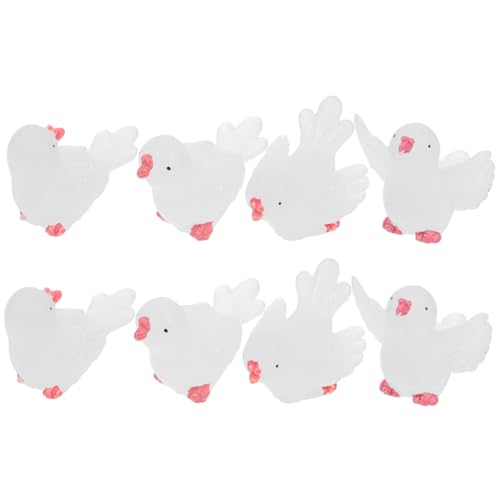 UKCOCO 8pezzi Scultura Di Mini Piccione in Di Simulazione Di Colomba Statuetta Di Piccione Artificiale Decorazione Di Mini Colomba Per Esterno Accessorio Per Acquario o Tavolo