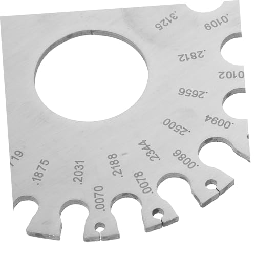 HEALLILY 2 piezas de calibrador de alambre de acero inoxidable, herramienta para medir espesor de láminas metálicas, fácil de usar para soldadura miniatura 7