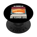 Vintage Sushi Mi Sabor Amor Retro Sushi Comida Amante PopSockets PopGrip Intercambiable