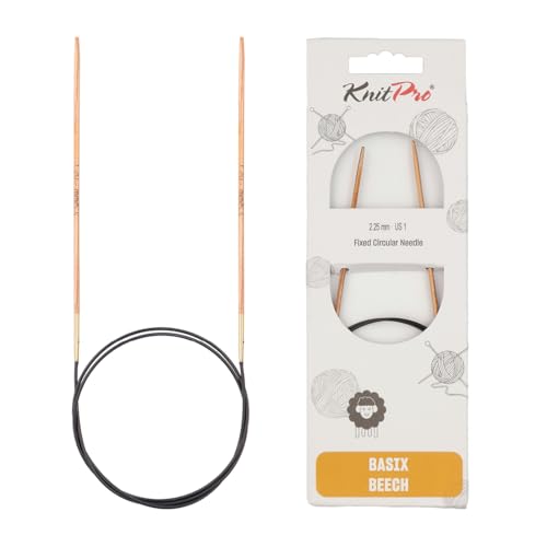 KnitPro Basix Beech Fixed Circular Needles 32