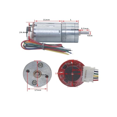 Moteur JGA25-370 6V avec plaque de code pour projet de bricolage - 5