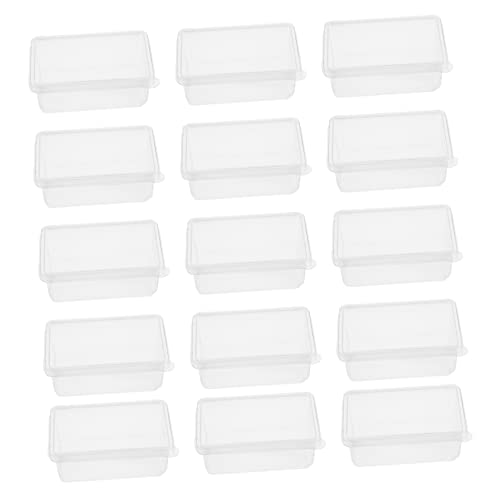DECHOUS 2sets 20pcs Transparent Cake Packing Boxes Food Grade Cases for Mousse Cupcakes Desserts for Fresh Keeping Displaying Treats Cake Takeout Boxes 20pcs*2