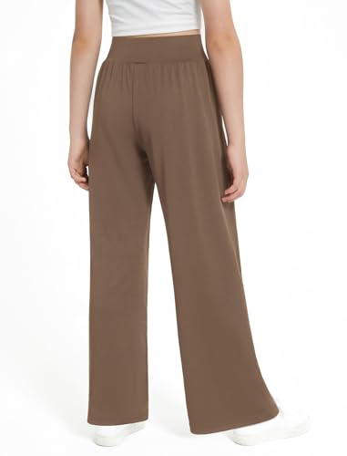 Image of EXARUS 3 Pack Girls Wide Leg Pants Baggy /Tapered Loose Casual Summer | Teen Flowy Tween Beach School Vacation Trousers Youth Junior Preteen Bottoms Lightweight Soft Kids 6-14Y