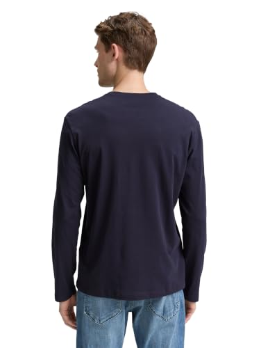 TOM TAILOR Herren Langarmshirt im Doppelpack 1034857, 10690 - Knitted Navy, 3XL – Ansicht 4