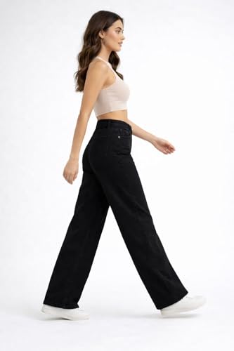 Image of ODDMONEKY Baggy Jeans for Women || Relaxed Fit Wide Leg High Rise Jeans for Women (Wjeans-8)