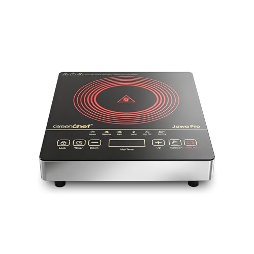 Image of Greenchef Induction and non-induction compatible Infrared electric Cooktop with 3 pre set menu function and feather touch contol with - Jawa Pro