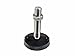JW Winco 12N5WP8 NY-LEV Series WN 9000.1 Stainless Steel Stud Type Leveling Mount with Lag Bolt Holes, Glass Filled Nylon Plastic Plain Base, Metric Size, M12 x 1.75 Thread Size, 125mm Stud Length, 2175kg Maximum Load