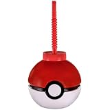amscan Pokeball Plastic Party Sippy Cup - 8' x 4.5' | Red & White | 1 Pc.