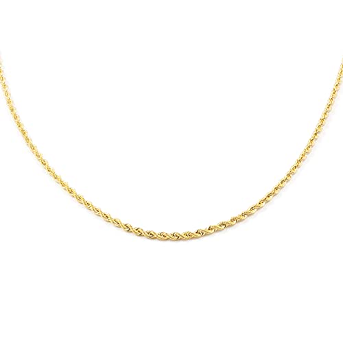 Cadena Oro Amarillo 9 Kilates (9K) Cordón Salomonico 2º Longitud 45 cm Grosor 2.2 mm - Estuche Regalo - Certificado de Garantía - Mondepetit