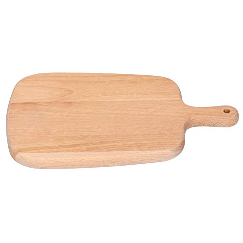 Tabla de Cortar Madera Haya Multiusos para Pizza Pan Verduras y Frutas Bandeja Servicio con Orificio Colgar un Almacenamiento Fácil