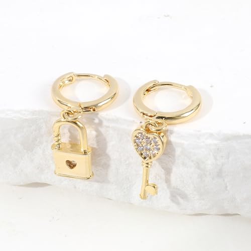 Gold Huggie Hoop Earrings for Women, Gold Plated Sun Moon Star Hoop Dangle Earrings, Huggies Hoop Hypoallergenic Earrings Dainty Jewelry for Wife Anniversary Birthday Wedding Gift for Her3