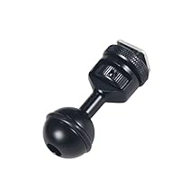 FEICHAO 2,5 cm (1 Zoll) Kugelhalterung, verstellbarer Adapter mit Kaltschuhsockel für Unterwasser-Kamerahülle, Videoblitz (Kit A)