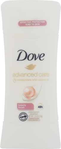 Image of Dove Advanced Care Antiperspirant Deodorant Stick Beauty Finish for Helping Repair Skin Barrier After Shaving, with 72-Hour Sweat & Odor Protection, 2.6 oz (Pack of 2)
