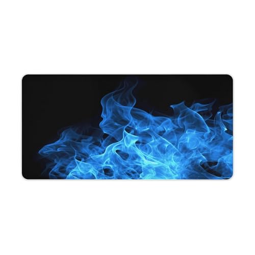 Blue Flame Desk Pad con Base de Goma 30x60 cm