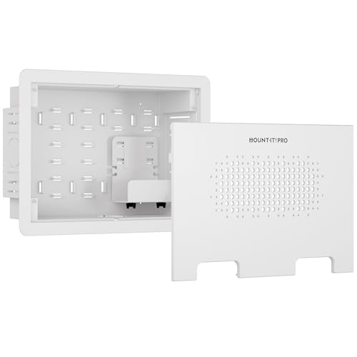 Mount-It PRO 9 Recessed in-Wall TV Media Box Ventilated 22 lbs