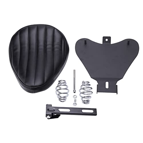 Image of DREAMIZER Motorcycle Seat Cushion Driver Solo Seats with Spring Bracket PU Leather Compatible with Harley Honda Yamaha Kawasaki Sportster Iron 883 1200 Chopper Bobber Cafe Racer