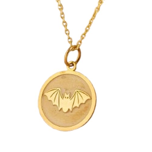 Collier unisexe ailes de chauve-souris gravées bijou LKBEADS