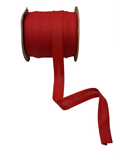 Fashion-Sonderposten (ab 0,85€/M) Schrägband Falzband Einfassband gefalzt in rot, 100% Baumwolle; Breite: 18mm; Länge: 5m Cover