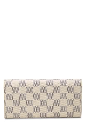 Pre-Loved Damier Azur Emilie Wallet, White3