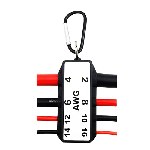 Wire Gauge Sample Pack Assorted Set of Sizes AWG 2,4,6,8,10,12,14,16, Home Appliance Circuit Breaker Safety Check, Wire Size awg Chart, Home Inspector Training Measurement Tool, Square