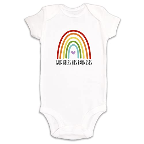Kate & Meri God Keeps His Promises Rainbow Baby Onesie/Bodysuit (12M)