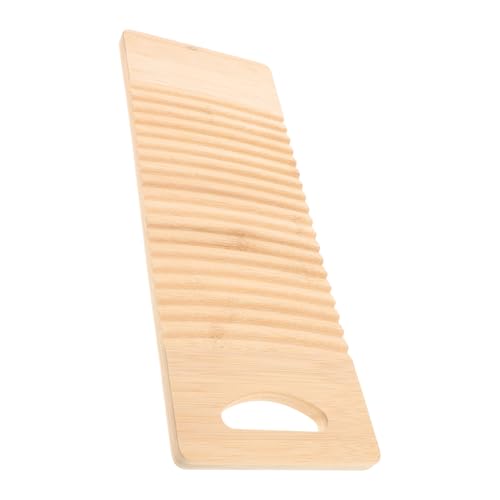 Totority Handmade Kids Clothes Washing Board Mini Portable Laundry Aid Wooden Scrubbing Board Montessori Learning Tool