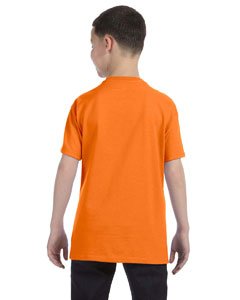By Gildan Youth 53 Oz T-Shirt - Safety Orange - S - (Style # G500B - Original Label)2