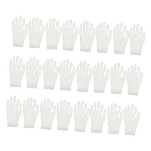 NOLITOY Moisturizing Sleep Gloves for Men Women 12 Pairs of Soft White Cotton Gloves for and Year-Round Use
