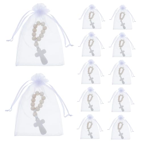 Bracelets Chapelet de Baptême et Perles Lisses pour Décorer Vos Tables de Fête