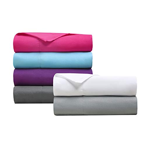 Intelligent Design Microfiber Sheet Set With Side, Wrinkle Resistant, Soft Feel, Elastic 16" Deep Pocket Modern All Season Cozy Bedding, Matching Pillow Case, Twin Xl, Purple #TOP7