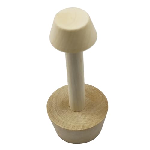 image for KOOTIPS Wooden Tart Tamper, Double Side Pie Pastry Dough Tamper, Egg T