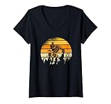 Damen Quads bikes Erwachsenen ATV Quad-Biker Quadbike Quadfahrer T-Shirt mit V-Ausschnitt
