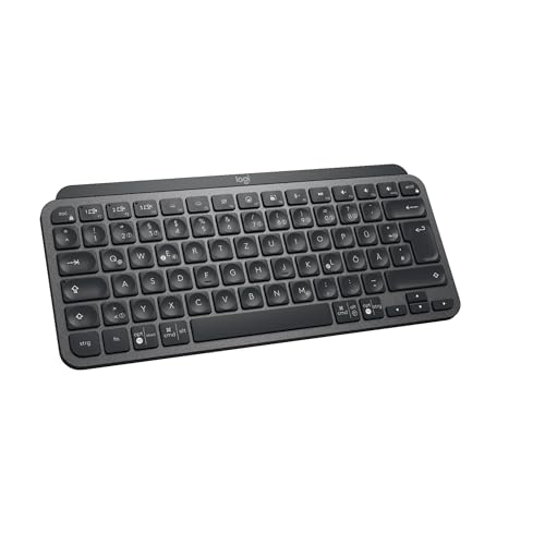 Logitech MX Keys Mini draadloos toetsenbord, compact, Bluetooth, achtergrondverlichting, USB-C, compatibel met Apple macOS, iOS, Windows, Linux, Android, metalen behuizing - donkergrijs, QWERTZ - Afbeelding 4