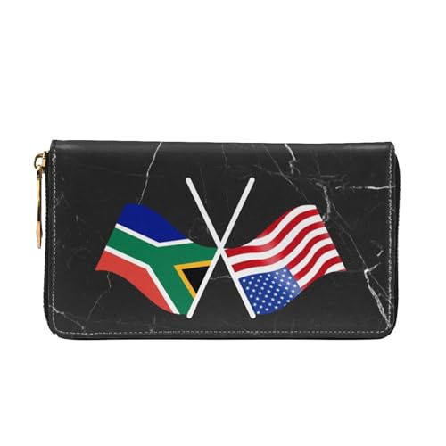 American And South Africa Flag Wallet Card Bag3