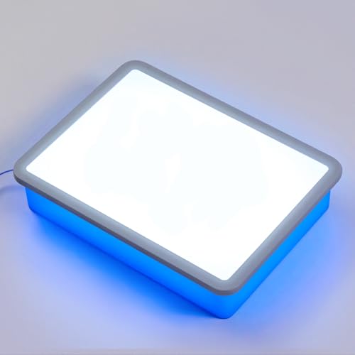 PreTrans Kids Light Box 16 Bright LED Light Table for Kids Perfect for Art & Learning Activities (Blue)