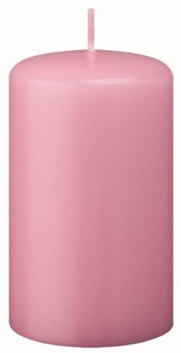 Stumpenkerzen Rosa 6 x 4 cm, 12 Stück