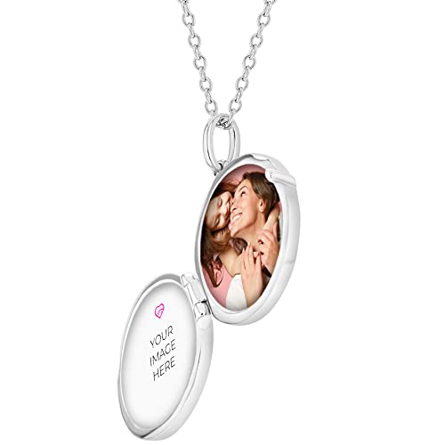 925 Sterling Silver Girls 16" Polished Round Locket Pendant Necklace - Photo Locket Pendant Necklace for Preteens & Teens2