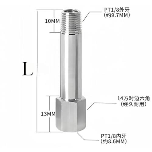 Unión hexagonal BSPT hembra macho de acero inoxidable contra la corrosión 3