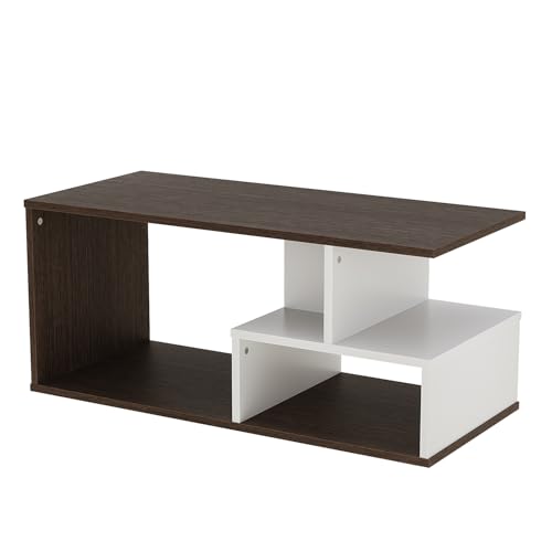 Image of Wakefit Center Table | 1 Yr Warranty | Coffee Table for Living Room Wooden, Tea Table for Living Room Wooden, Sofa Table, Free Installation from Brand, Modern Multi-Functional & Wobble-Free(Tazza)