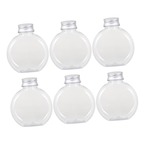 OFFSCH 6 Pack 300ml Plastic Juice Bottles Milk Tea Storage Container Leakproof Beverage Bottles for On-the-go