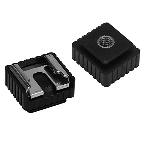 SRMAN 2 adaptadores de montaje de zapata caliente de flash a rosca de 1/4 pulgadas para trípode de soporte