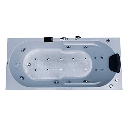 Image of MADONNA Divine 5.5 Feet Acrylic Bathtub with Whirlpool Massage, Bubble Bath, Back Massager and Filler System (White)