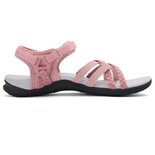 Image of UBFEN Womens Hiking Sandals Outdoor Comfortable Sport | Lightweight, Water Sandals, Adjustable Straps, Arch Support, Ideal for All-Day Wear, Beach, Vacation, Camping, Walking