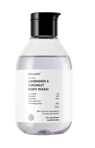 Image of Natural Body Wash Set, Rose, Mint, Coffee and Lavender with Coconut, 200ml Each, Pack of 4. Gift Set.