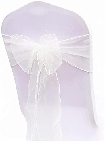Namvo, 10 lazos de organza para sillas anchas, anchas, para bodas, eventos, decoración