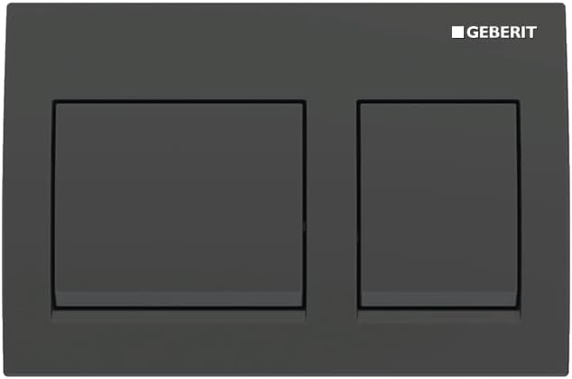 Geberit Alpha 35 Black Matt Flush Plate | 115.045.14.3 | 2 Years Warranty | Front Actuation Dual Push Plate